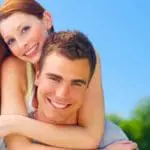 happy couple smiling